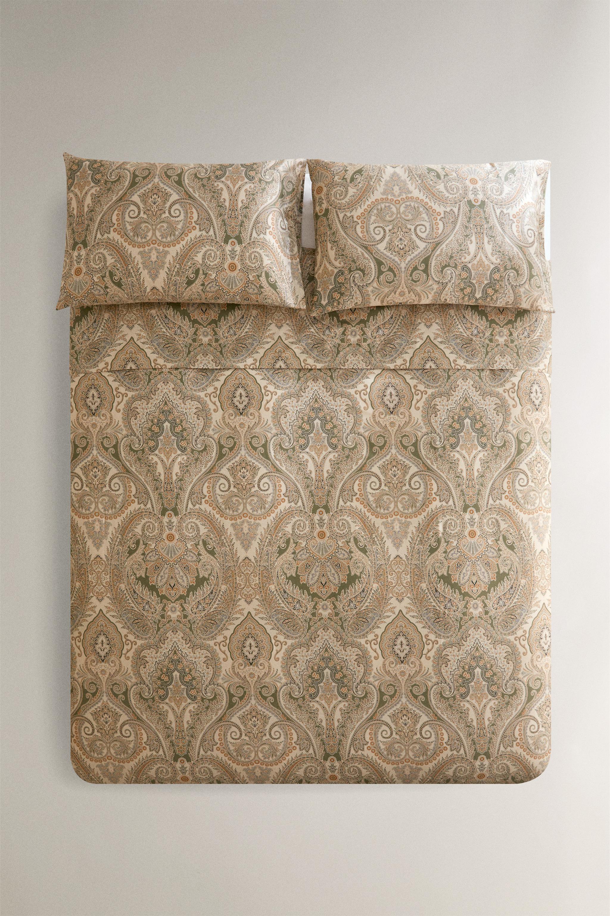 HOUSSE DE COUETTE SATIN COTON PAISLEY (300 FILS)